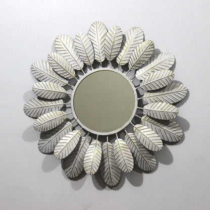 Feathers Metal Wall Mirror