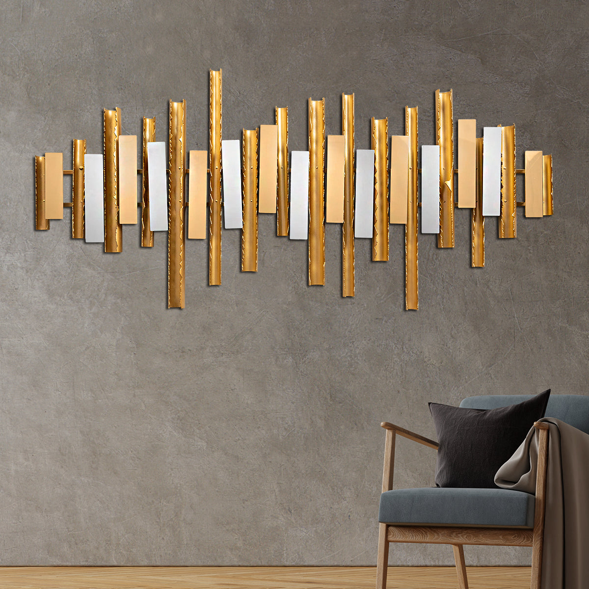 Soundwave Metallic Wall Decor