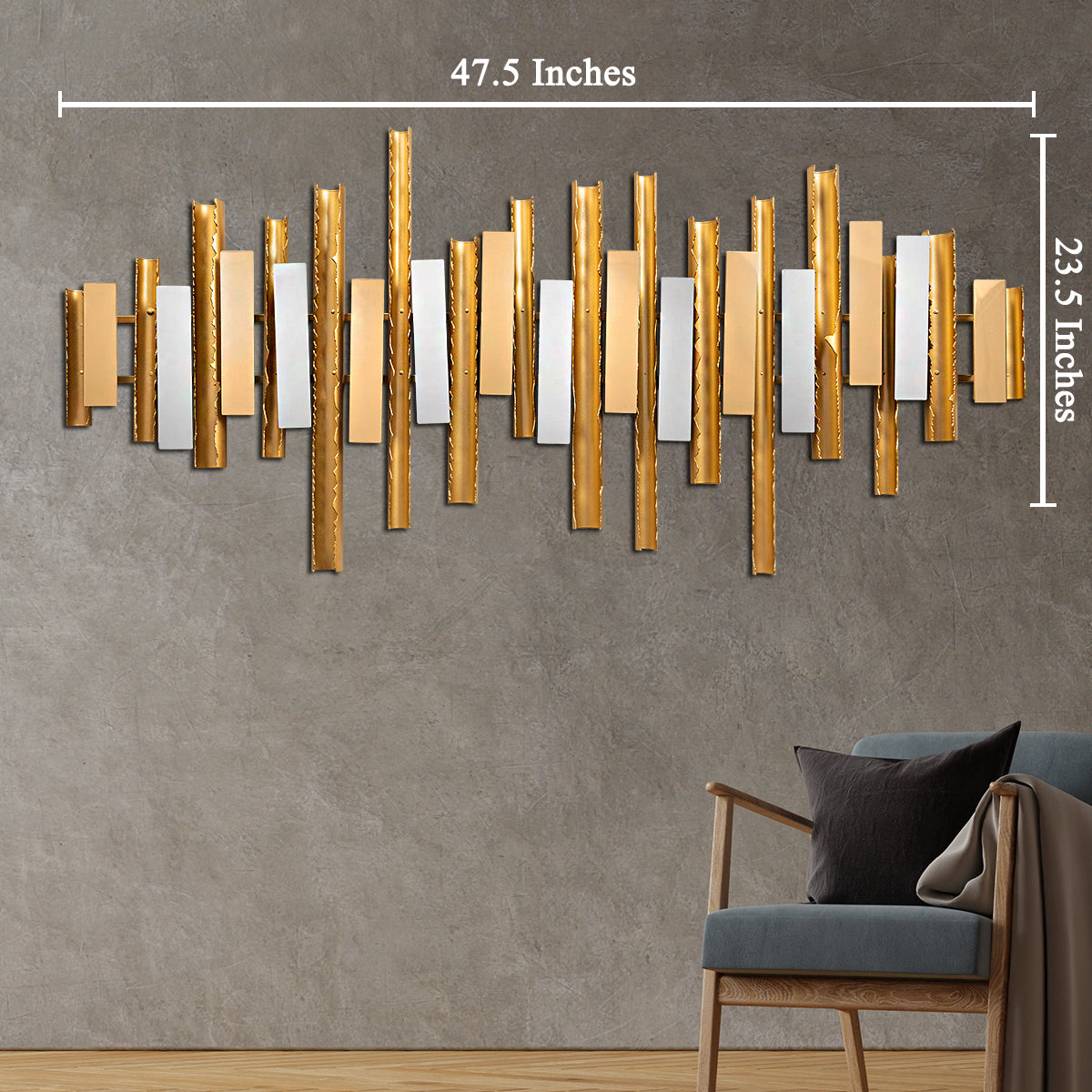 Soundwave Metallic Wall Decor