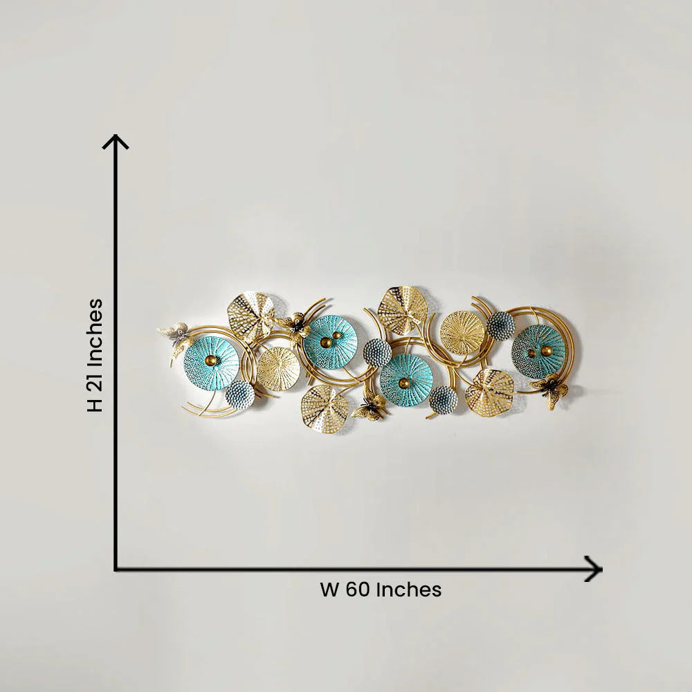 Golden Rings Abstract Metal Wall Art