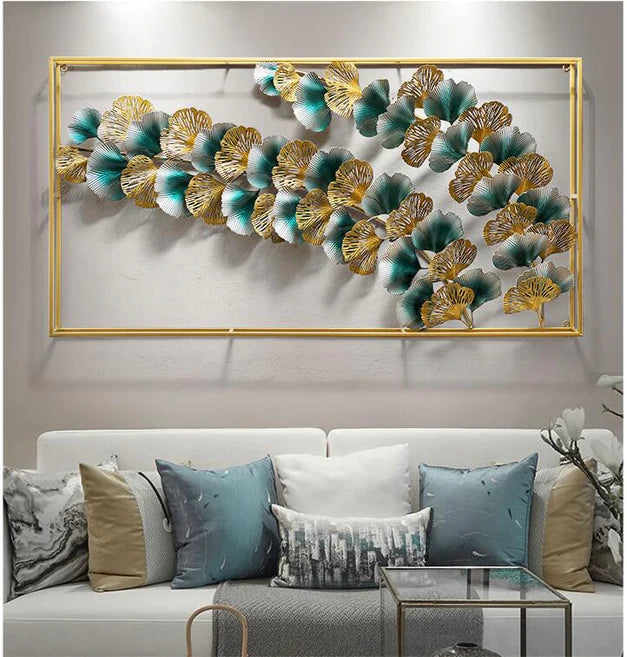 Large Abstract Metal Wall Frame (48X 24 Inches)