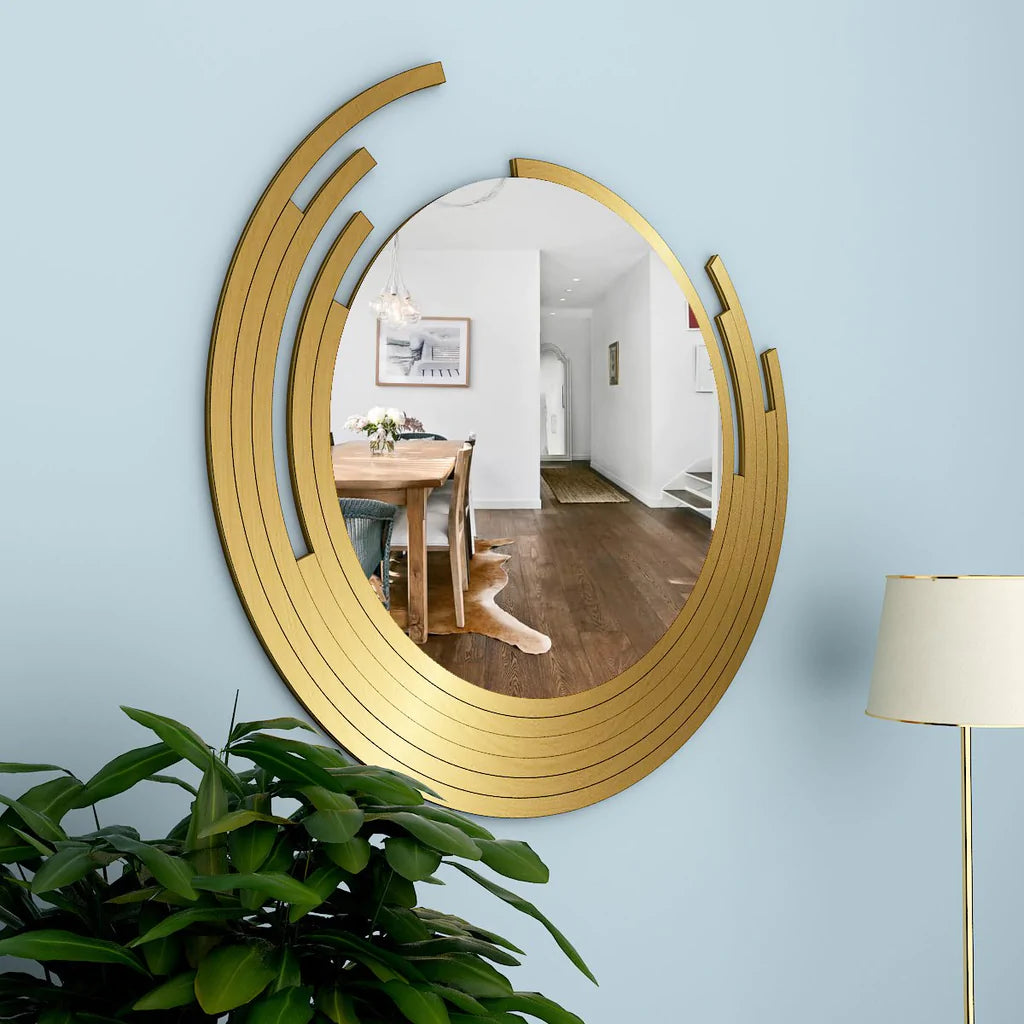 Intricate Designer Handcrafted Round Wall Mirror
