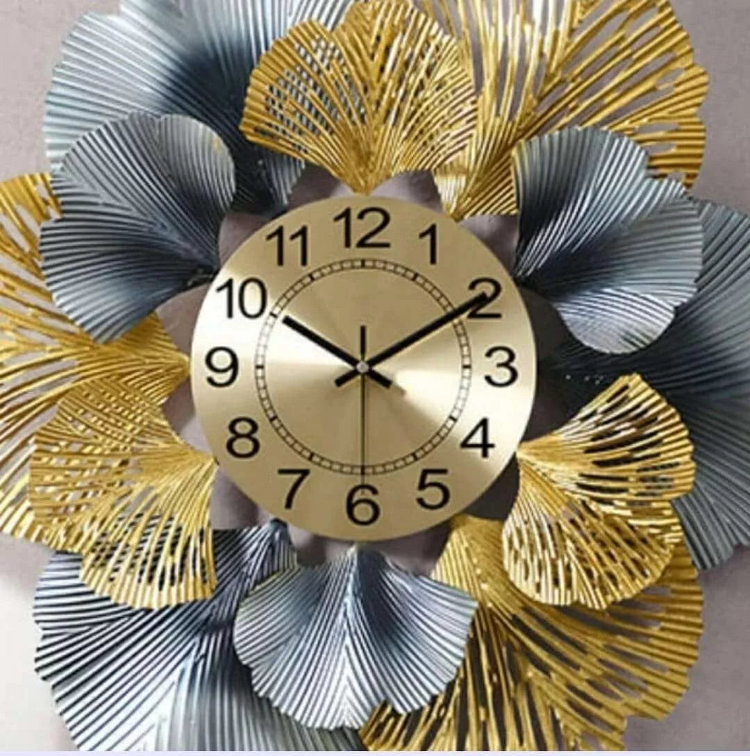 Flowers Decorative Metal Wall Clock