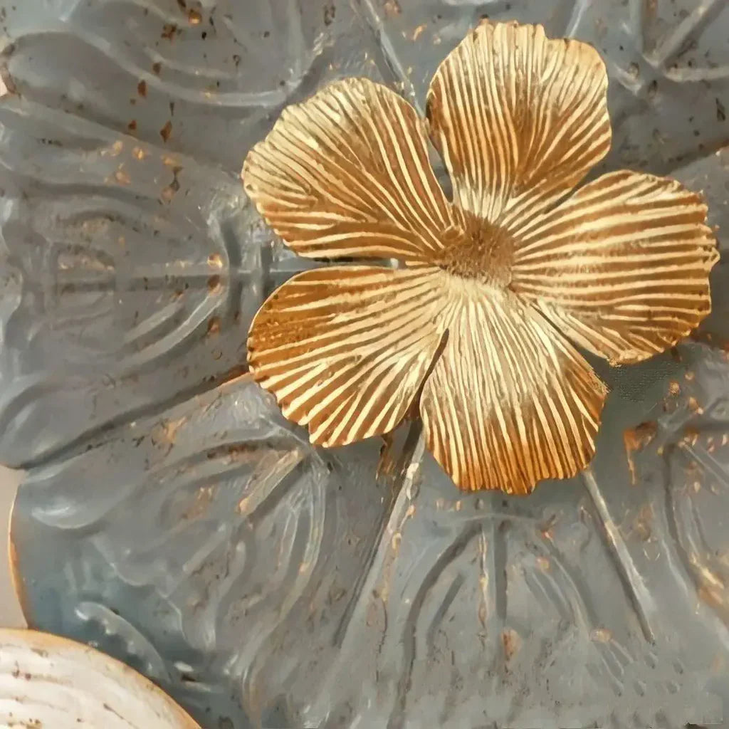 Floral Multicolor Metal Wall Art