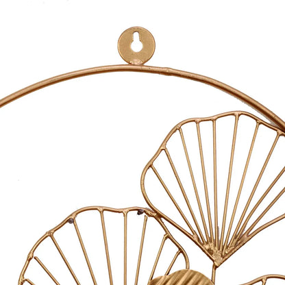 Floral Three Rings Metal Wall Decor