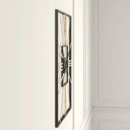 Square Metallic Wall Clock