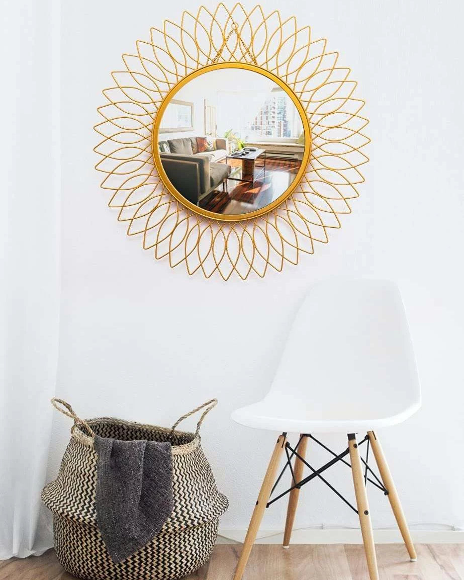 Sunflower Metal Wall Mirror
