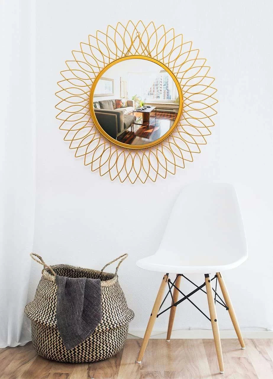 Sunflower Metal Wall Mirror