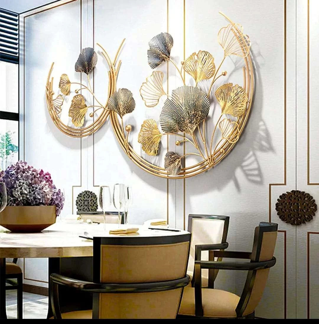 Crystal Half Moon Metal Wall Art