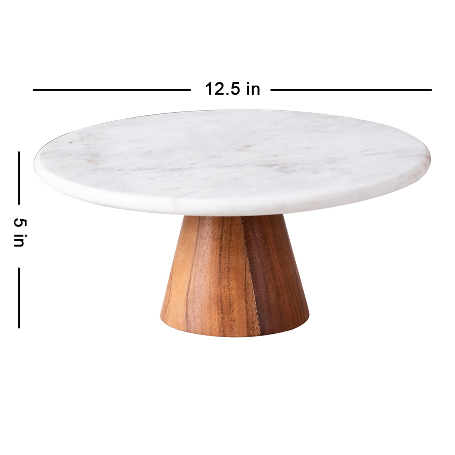 Marble Cake Stand for Dining Table Round Cake Holder Dessert Stand for Birthday