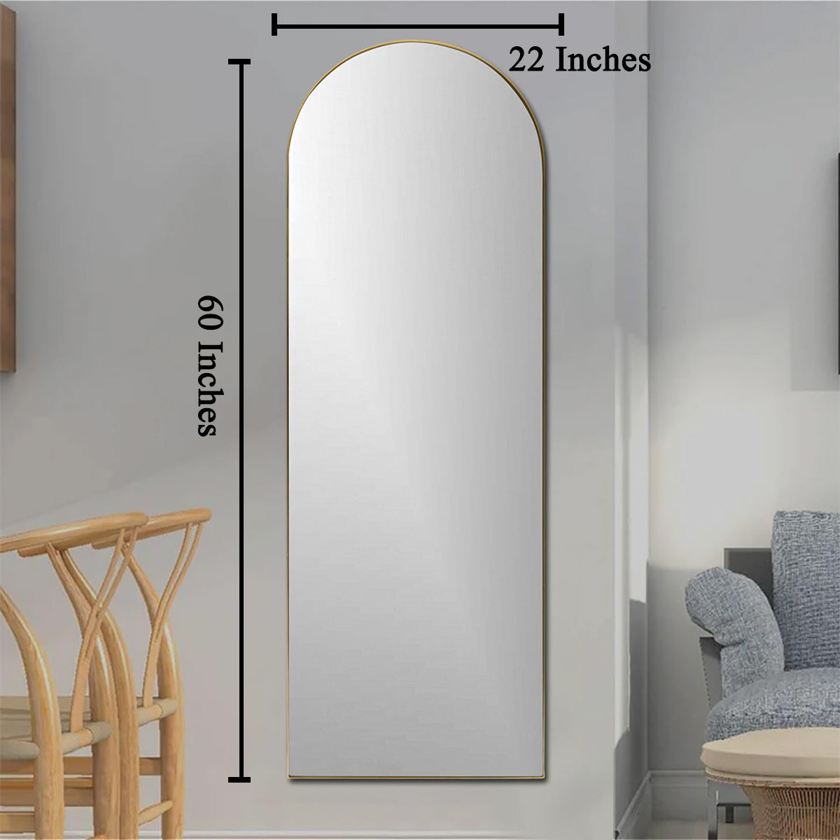 Luxe Gold Designer Wall Mirror