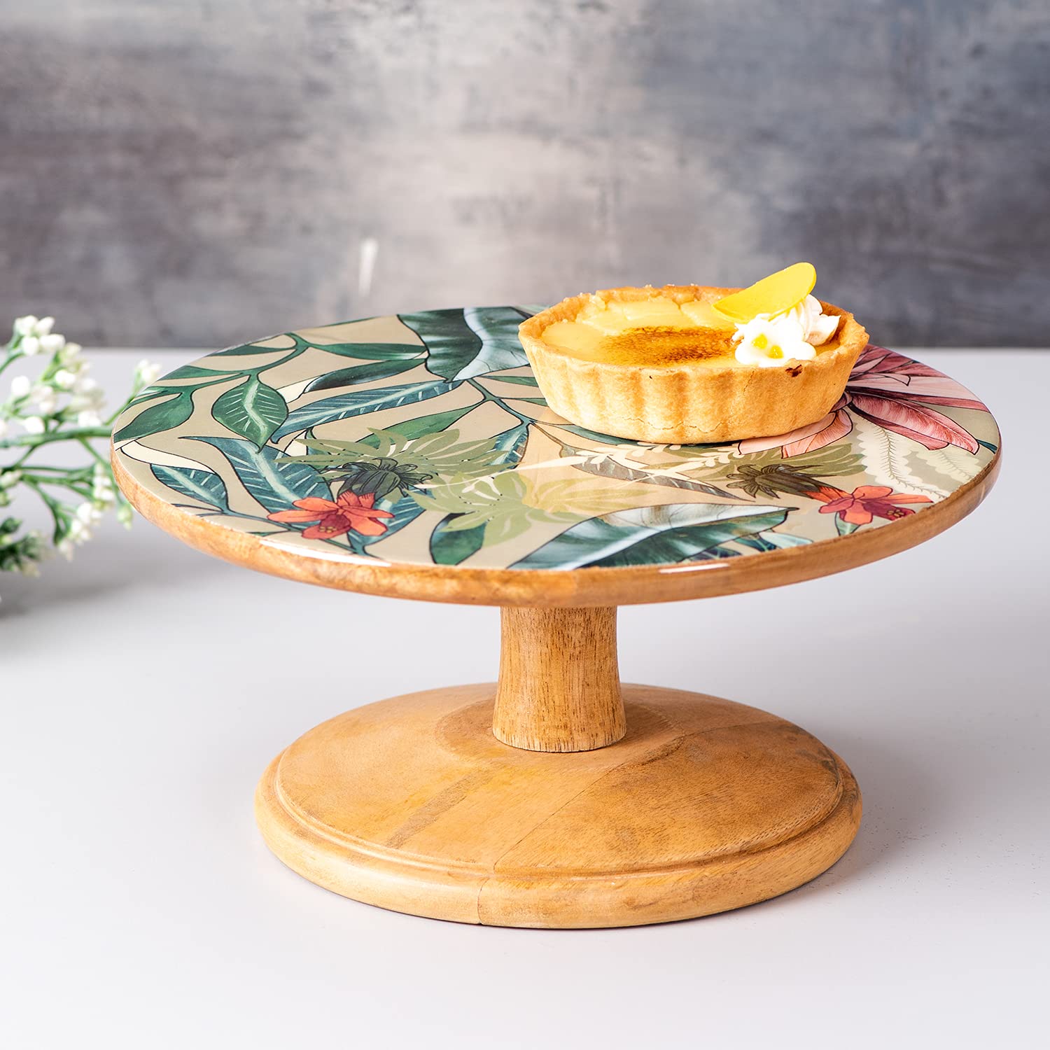 Cake stand for party | cake stand for cake cutting cup cake stand | Printed wooden dessert stand