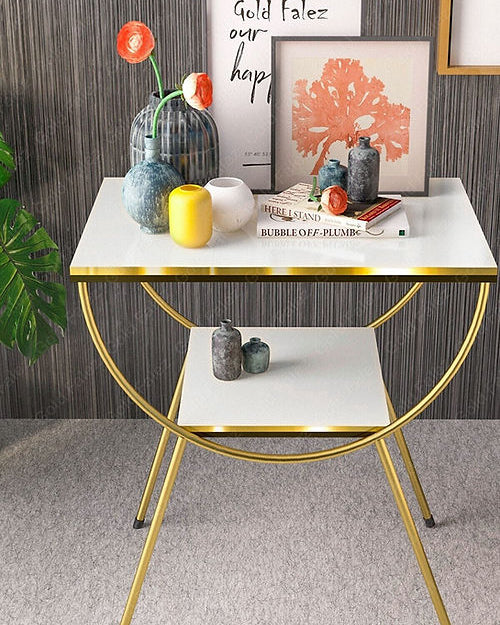Galloy Gold Nightstand Side Table