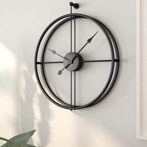 Galloy Black Round Wall clock