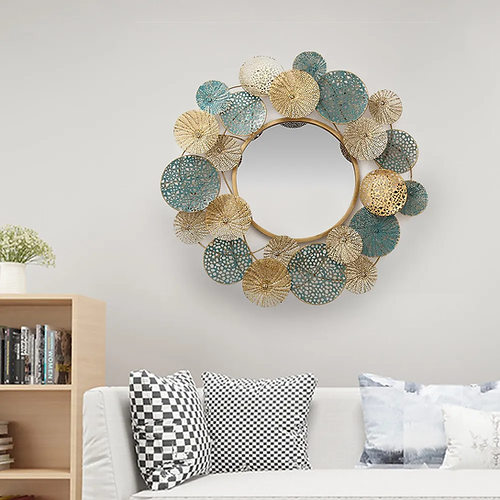 Galloy Flower Metal Wall Mirror