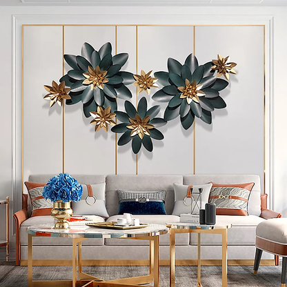 Galloy Lotus Flowers Wall Decor Metal Wall Art