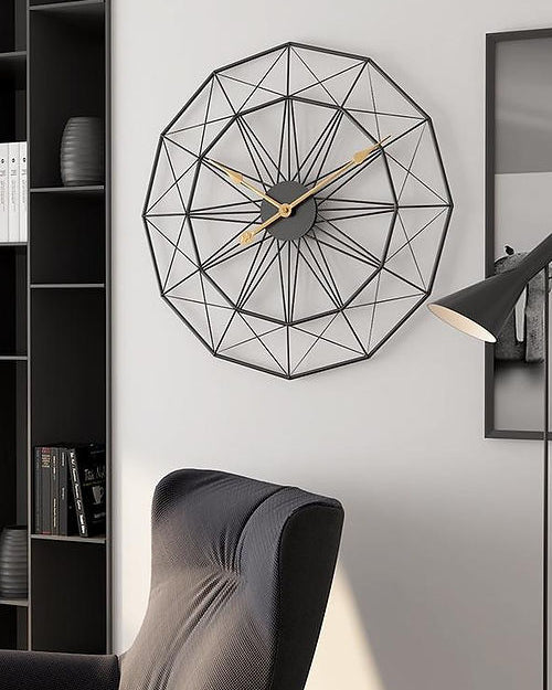 Galloy Black Metal Wall Clocks