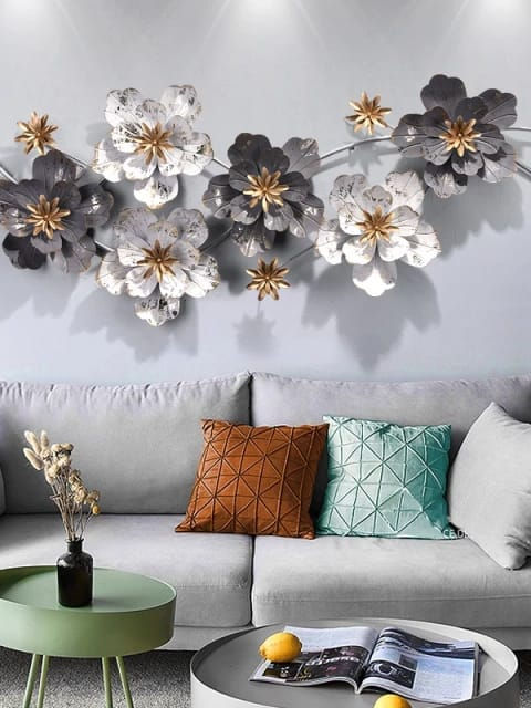 Galloy Black & white Metal Wall Art