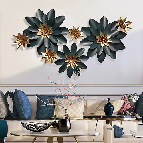 Galloy Lotus Flowers Wall Decor Metal Wall Art