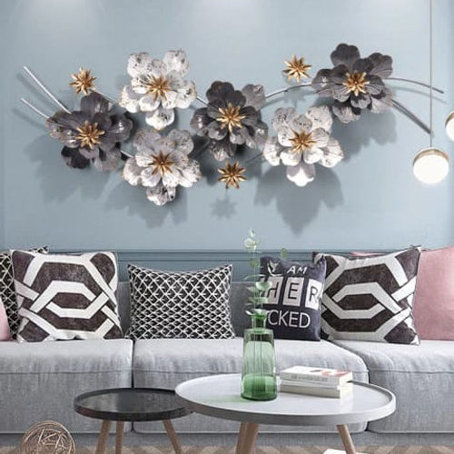Galloy Black & white Metal Wall Art