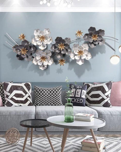 Galloy Black & white Metal Wall Art