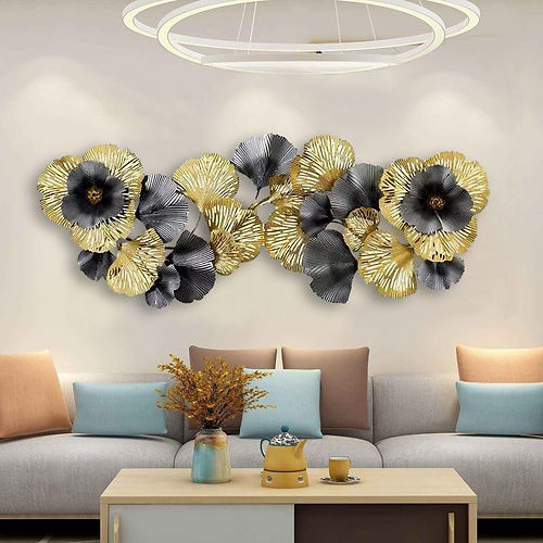 Galloy Black and Gold Wrought Iron Wall Art