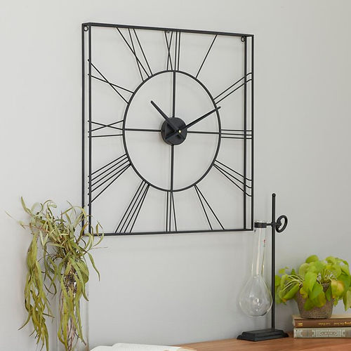 Galloy Black square Wall clock