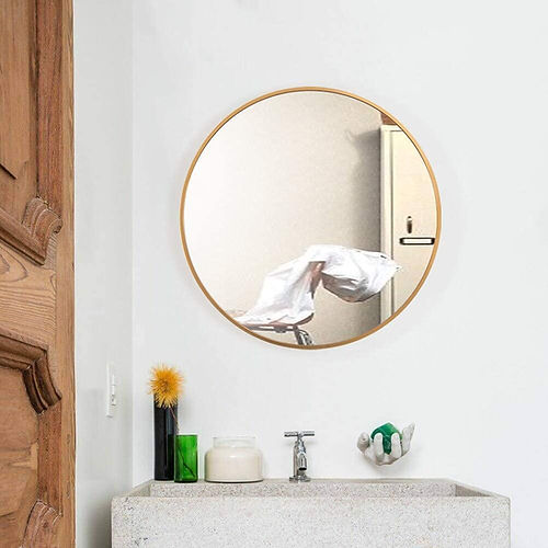 Galloy 20" Gold Round Mirror