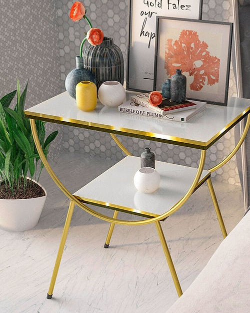 Galloy Gold Nightstand Side Table