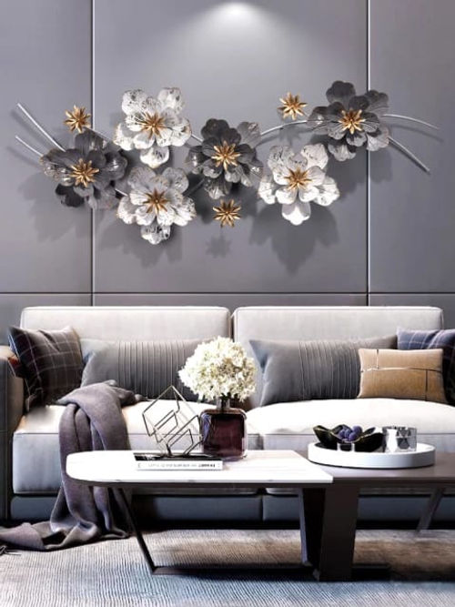 Galloy Black & white Metal Wall Art