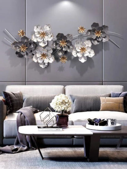 Galloy Black & white Metal Wall Art