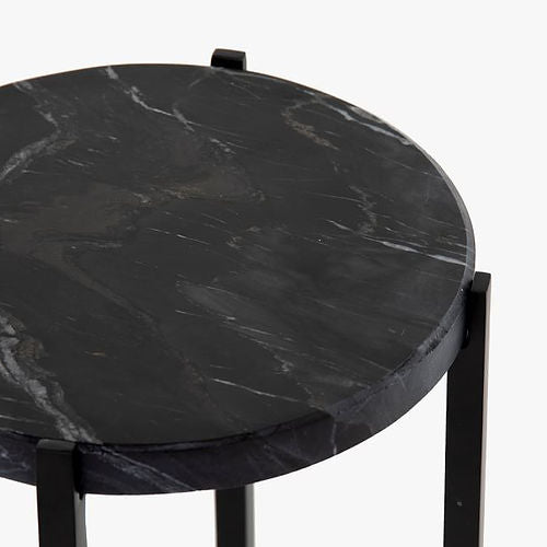 Galloy Round Marble Accent Table