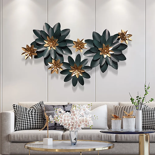 Galloy Lotus Flowers Wall Decor Metal Wall Art