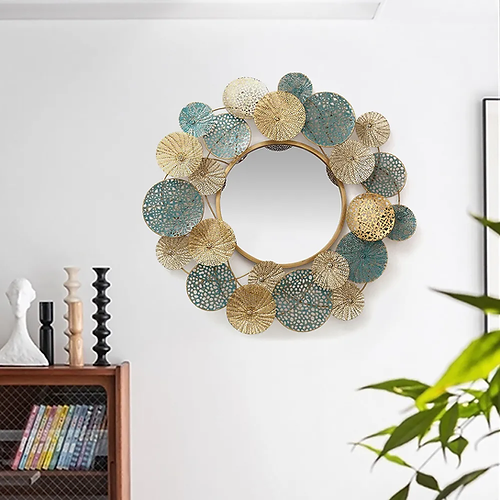 Galloy Flower Metal Wall Mirror