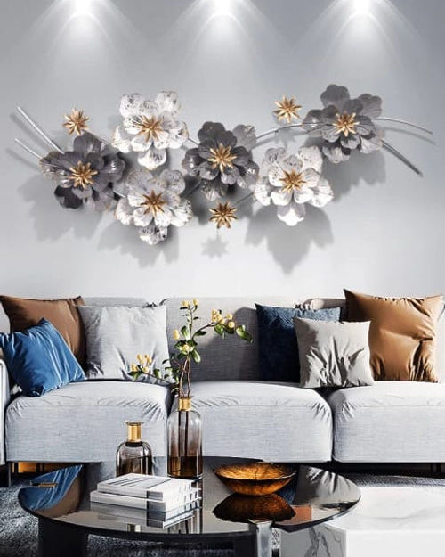 Galloy Black & white Metal Wall Art