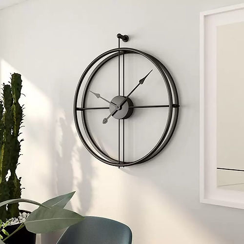 Galloy Black Round Wall clock