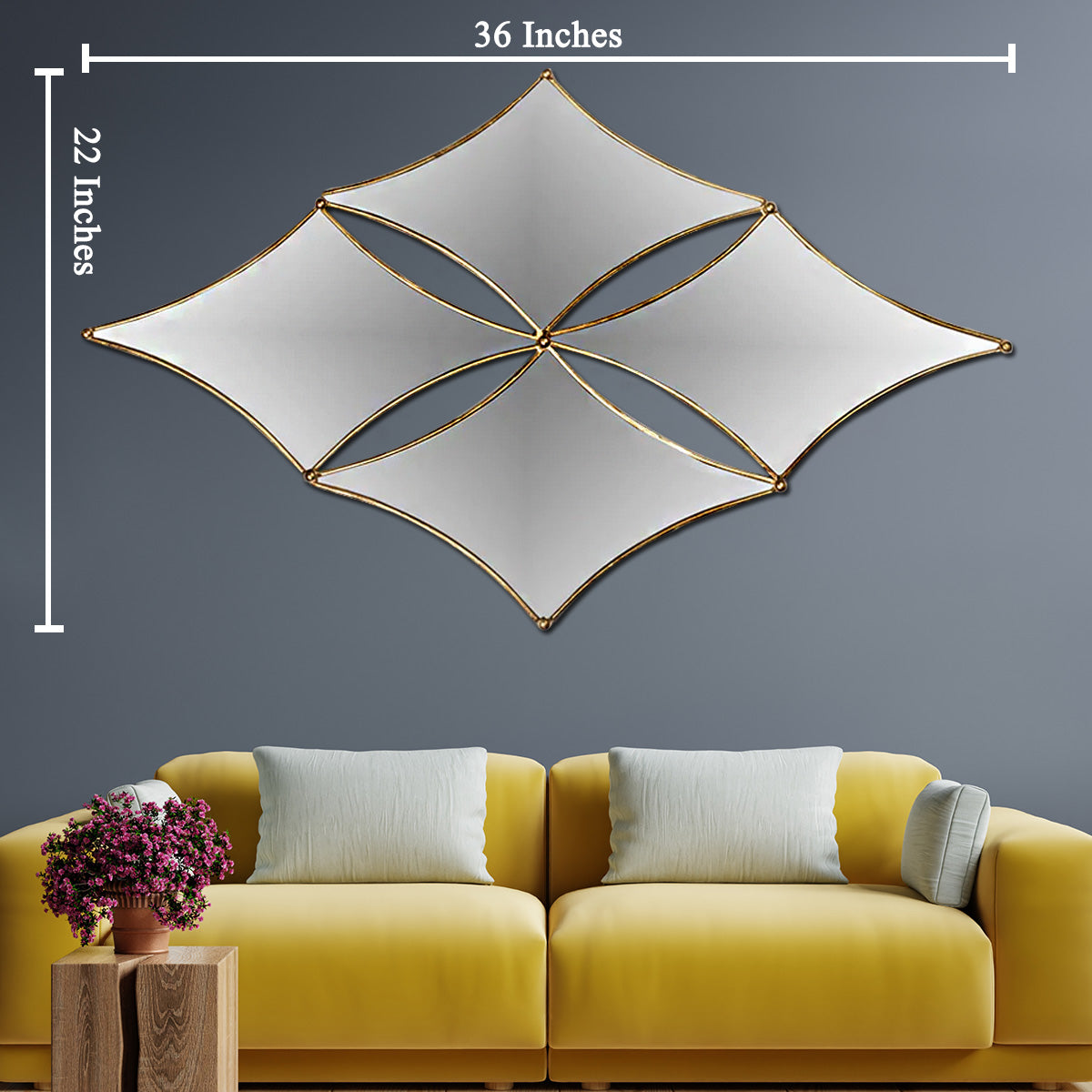 Miramar Antique Decorative Wall Mirror - Small