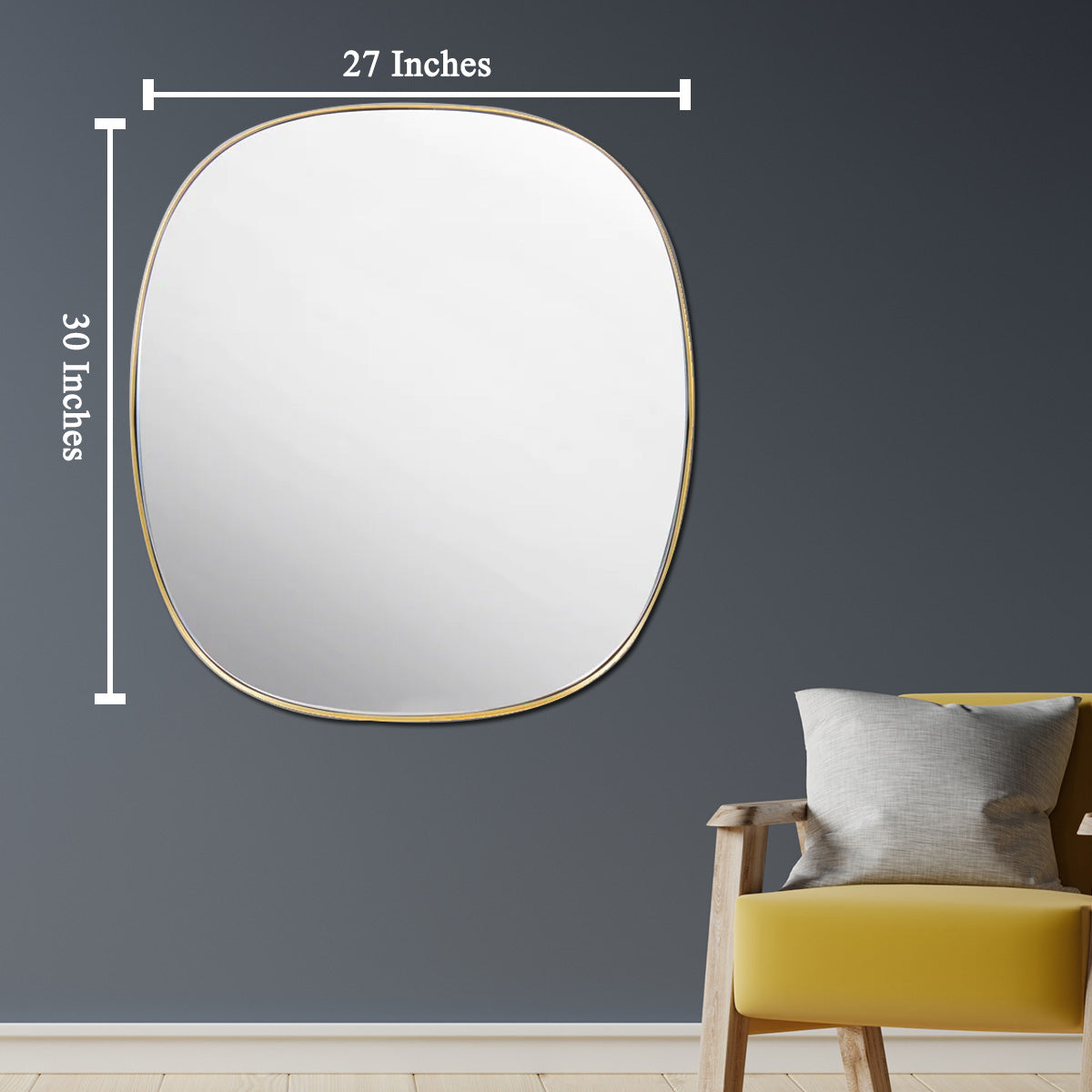 The Paris Classic Oval Decorative Wall Mirror - Golden