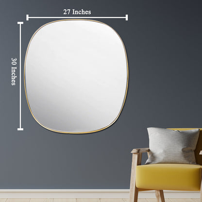 The Paris Classic Oval Decorative Wall Mirror - Golden