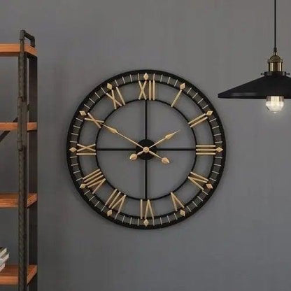 Black & Gold Designer Wall Clock