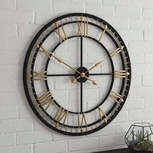 Black & Gold Designer Wall Clock