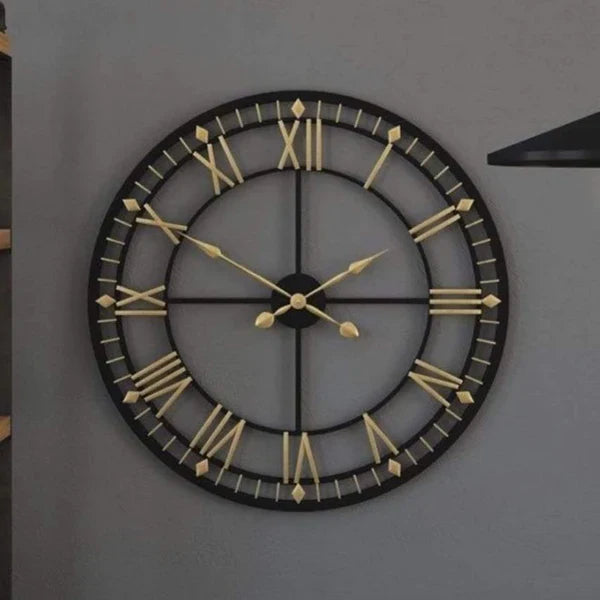 Black & Gold Designer Wall Clock