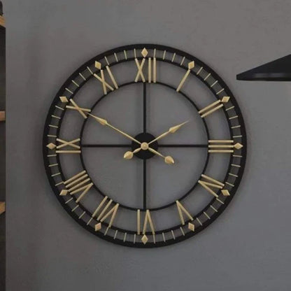Black & Gold Designer Wall Clock