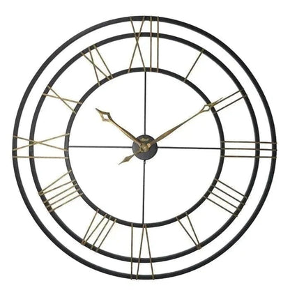 Black & Gold Double Layer Wall Clock
