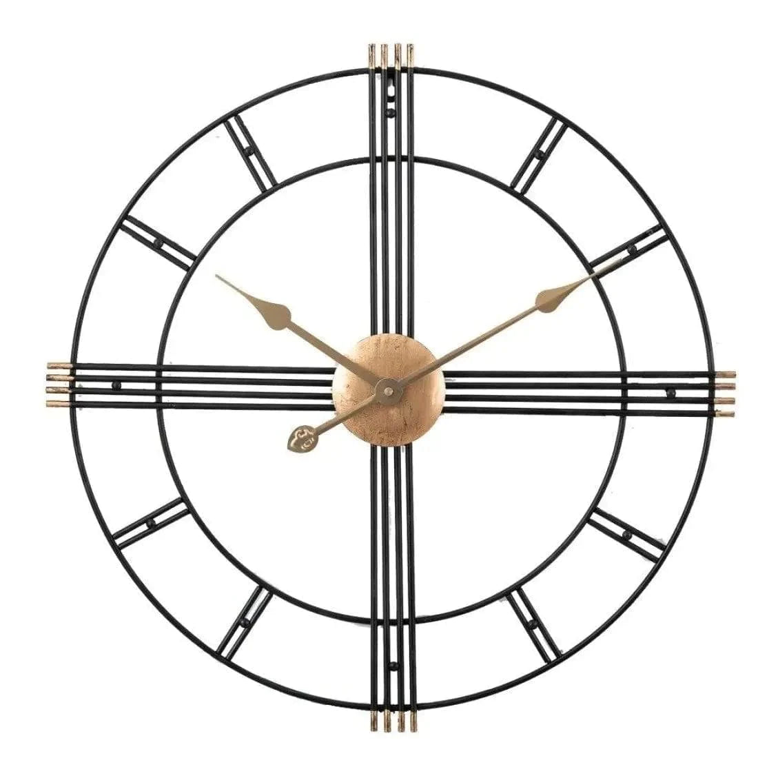 Black & Gold Piped Wall Clock