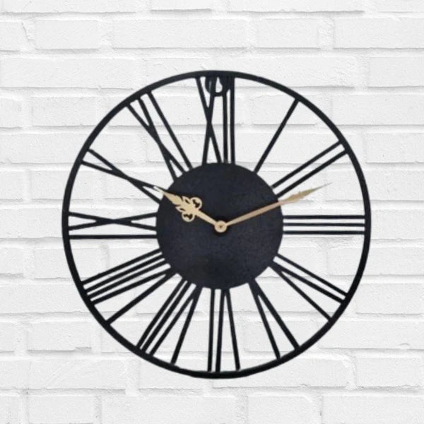 Black Roman Designer Wall Clock