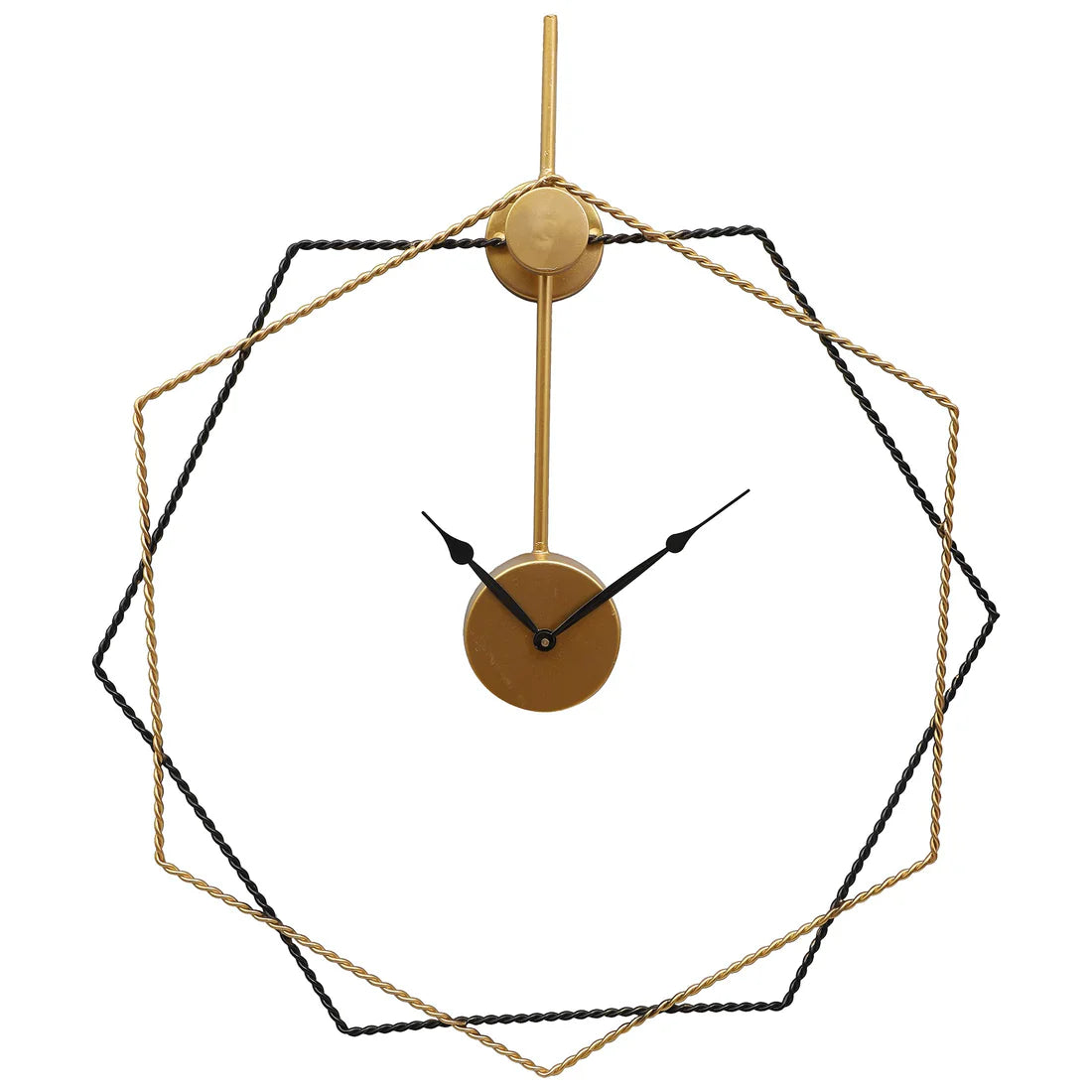 Black & Gold Angular Wall Clock