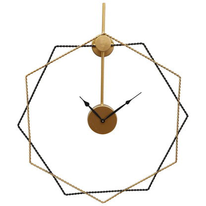 Black & Gold Angular Wall Clock