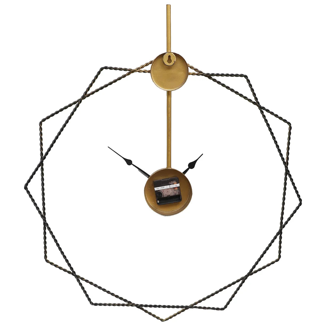 Black & Gold Angular Wall Clock