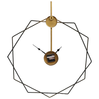Black & Gold Angular Wall Clock